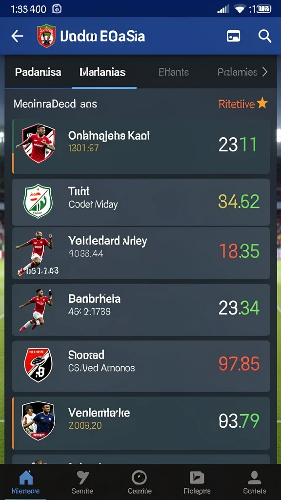 Tampilan leaderboard dengan statistik pemain.