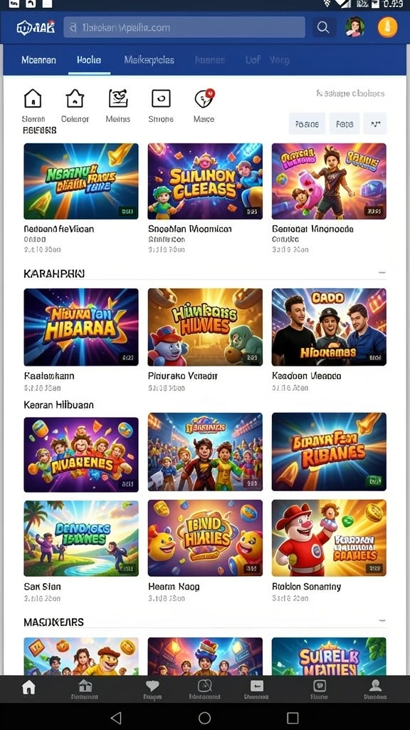 Screenshot menunjukkan berbagai pilihan permainan di ARTIS777.