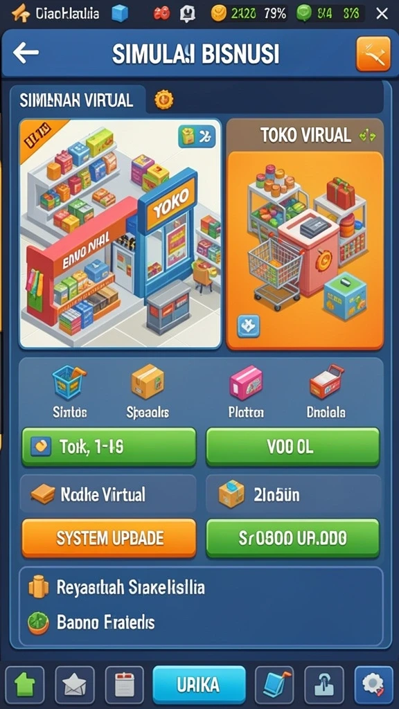 Screenshot menampilkan antarmuka permainan yang menarik.