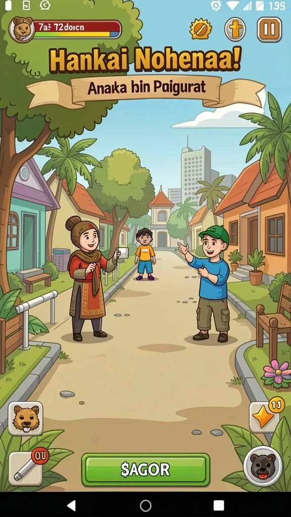 Tampilan awal aplikasi yang menarik dan simpel.