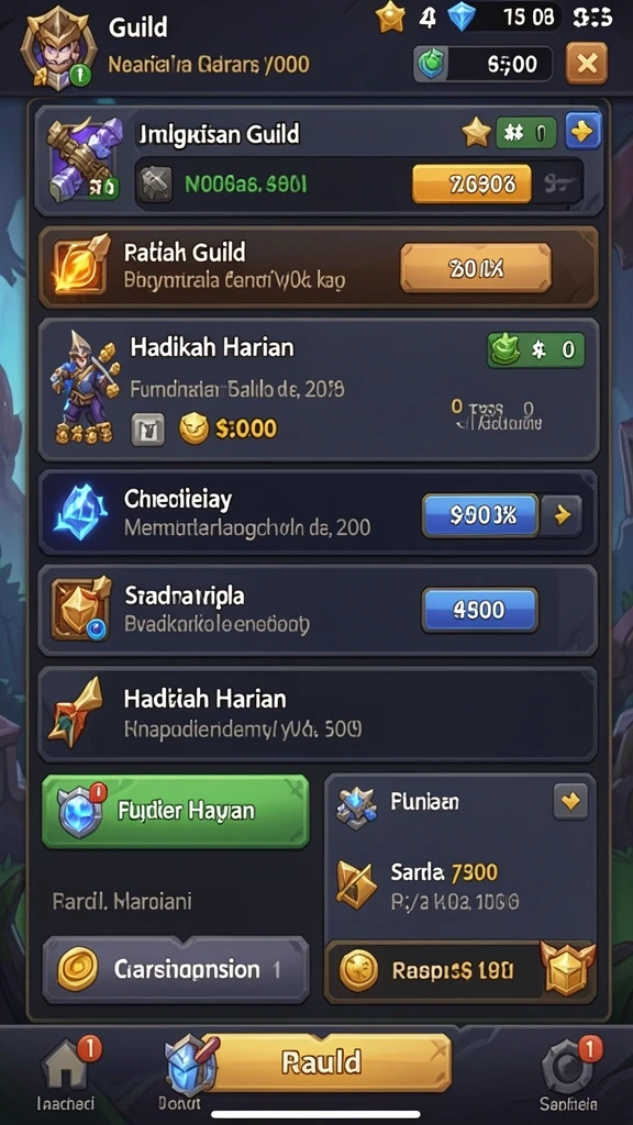 Screenshot menampilkan variasi permainan yang tersedia.