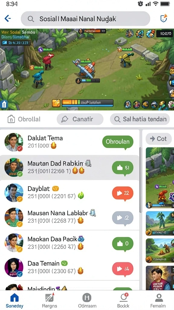 Fitur mode permainan yang bervariasi dan seru.