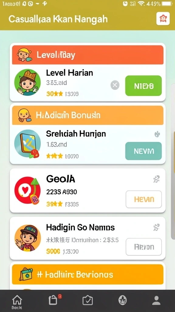 Hadiah yang bisa didapatkan setelah menyelesaikan level.