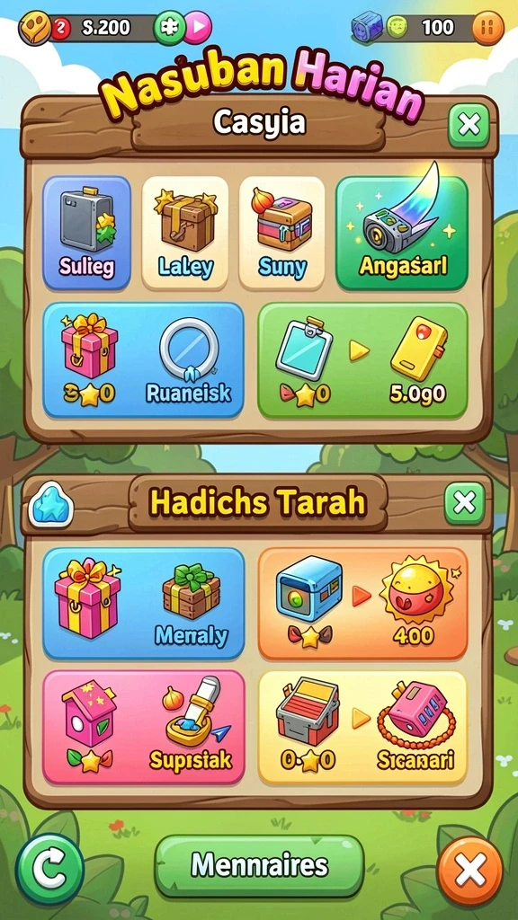 Tampilan menarik dari permainan slot di LUCUBET.