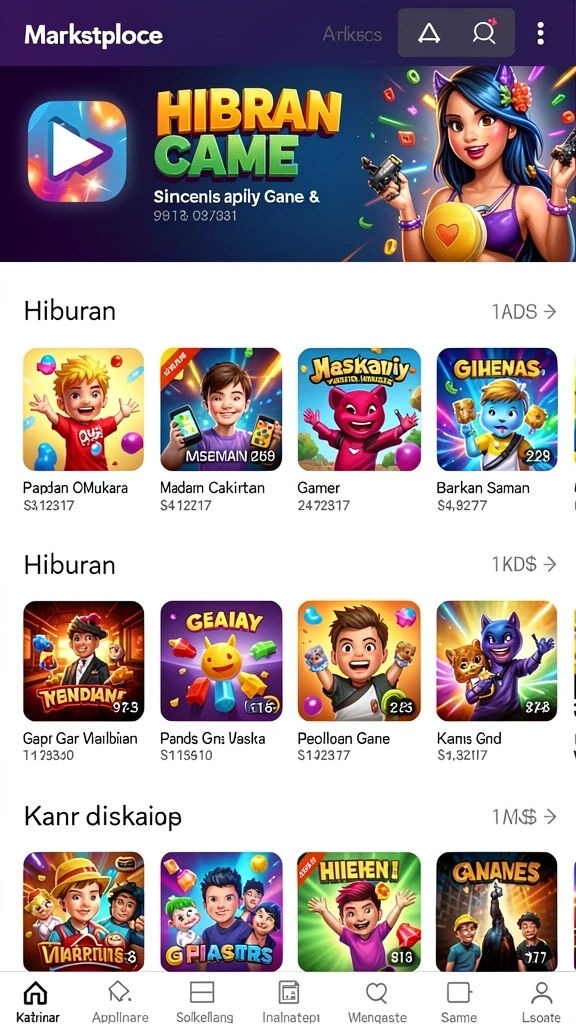 Grafis yang memukau dan penuh warna.