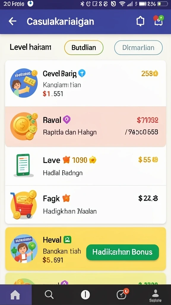 Setiap level menawarkan tantangan yang unik dan menyenangkan.