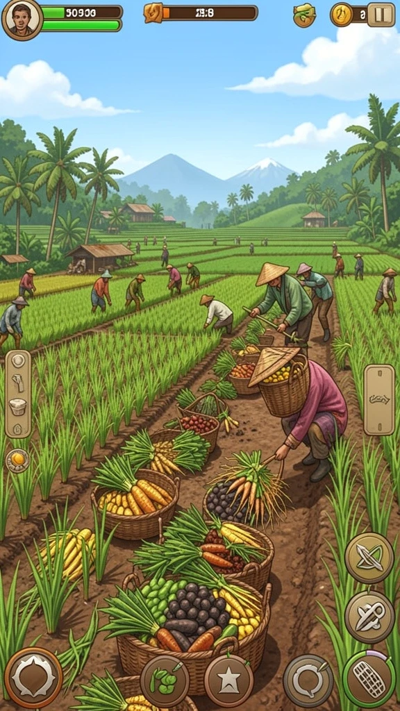 Tampilan awal permainan dengan karakter utama