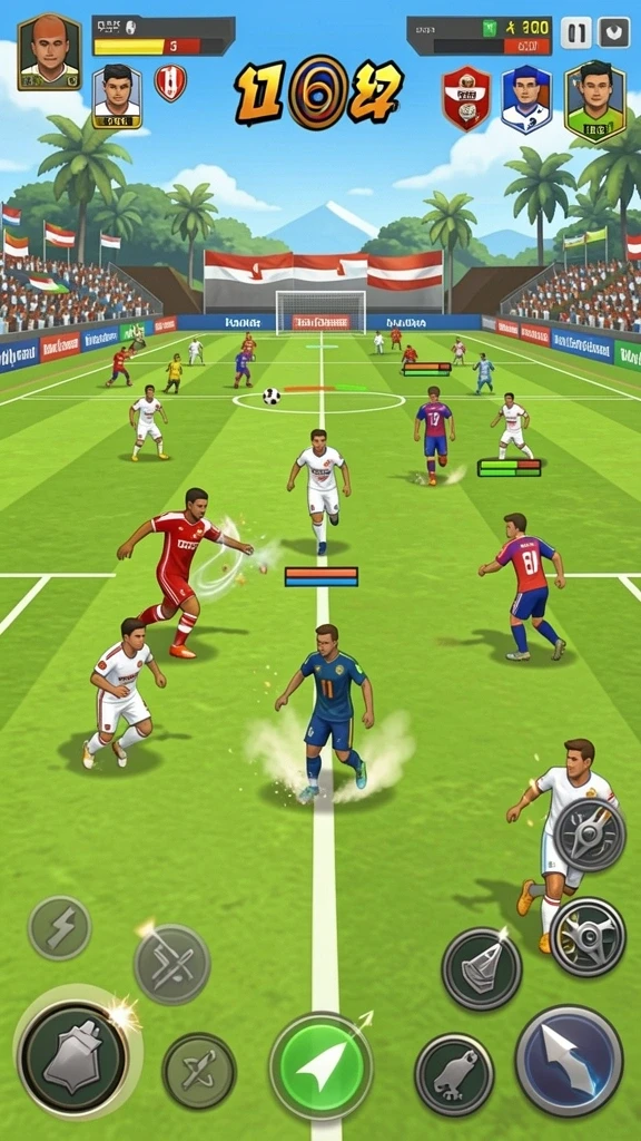 Momen kompetisi seru di mode multiplayer.